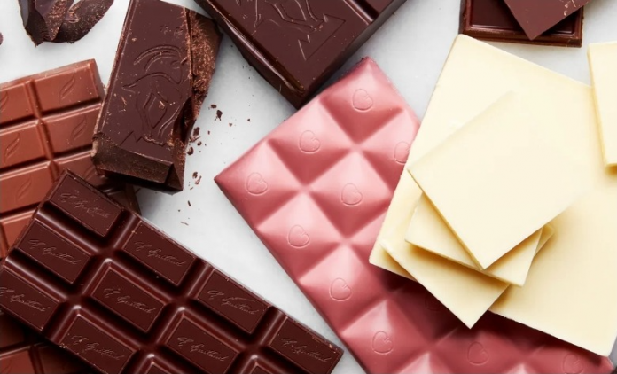 Eating Milk Chocolate Candy Bars