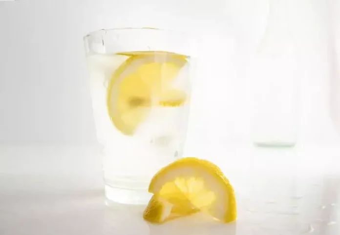 Drinking Lemon Water